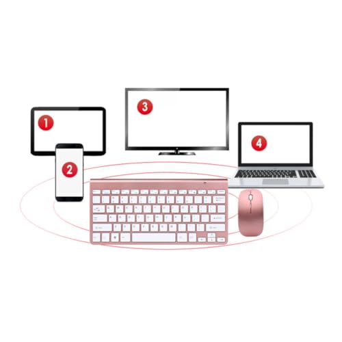 Teclado y ratón inalámbrico portátil para trabajar sin cables en el teléfono y computadora. 6