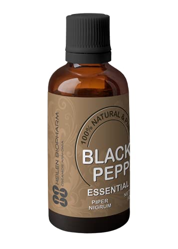 Heilen Biopharm Black Pepper (Piper nigrum) Essential Oil For Aromatherapy - 50 ml Bottle Pack of 1