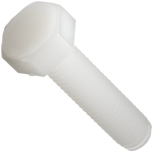 Nylon 6/6 Hex Bolt, Plain Finish, Black, External Hex Drive, Meets ASTM D4066/ASTM D6779, 7mm Length, Fully Threaded, M3.5-0.6 Metric Coarse Threads (Pack of 100)