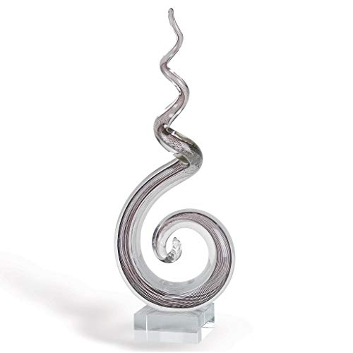 Badash Corkscrew Murano-Style Art Glass Centerpiece - 18" Tall Mouth-Blown