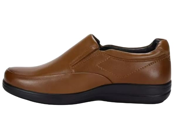Image of Lee Cooper Men's LC5010E Leather Formal Slip on Shoes Black 5UK