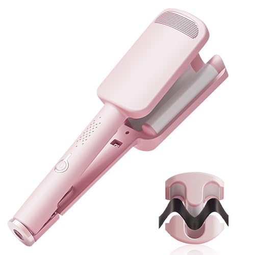 SGZIOO French Wave Krultang, 32 mm, Beach Waves, grote golven met 4 instelbare temperaturen, zeemeermin hair waver, golvend voor haar, lang en kort haar