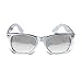 GloFX Chrome Diffraction Glasses – Silver Mirror - Rave Rainbow EDM Diffraction Chrome Silver