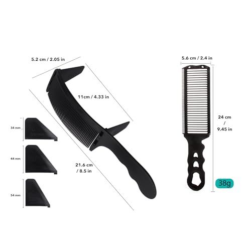 Peine barber fade para corte de hombre, antiestático y resistente al calor miniatura 6
