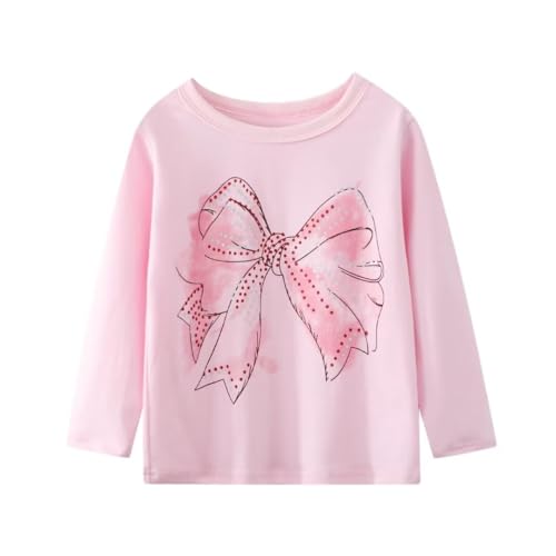Image of Toddler Girl Long Sleeve T-Shirts Kids Cotton Fall Top 2-7 Years