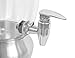BirdRock Home 1.5 Gallon Stainless Steel Beverage Dispenser with Ice Container, Stand & Spigot - Round - BPA Free Clear Tritan Plastic