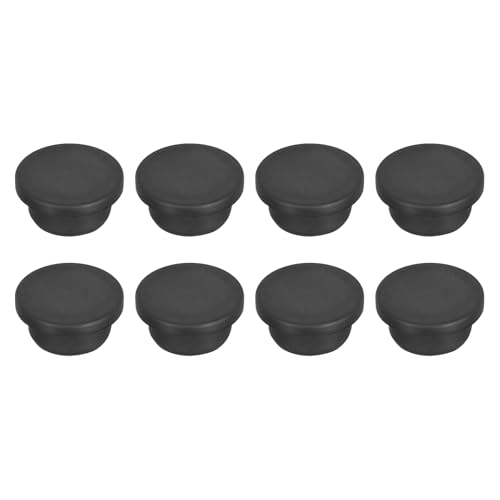 Image of MECCANIXITY 8pcs T-Shaped Silicone Plugs 24mm 15 /16 Inch Dia Snap in Plug Hole Seal Cover Round Rubber Stopper for Kitchen Rubber Bulkheads Waterproof Sealing Plugs Black
