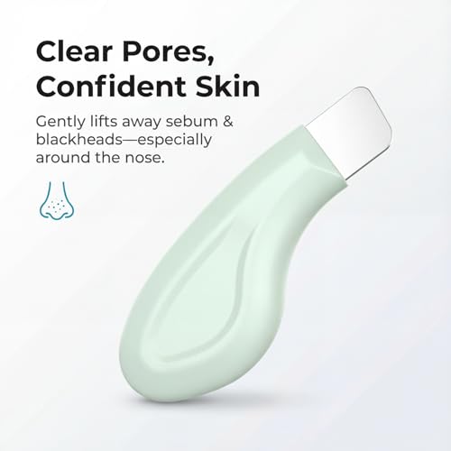 Image of Sookga Blackhead Remover Tool, Silicone Face Scraper for Deep Cleansing, Skin Scrubber Face Spatula, Nose Blackhead Remover, Skin Care Tool for Men and Women (Green)