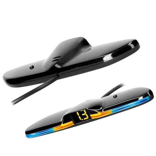 Aumotop de Radares de Respaldo Inverso con Operación Amplio Voltaje y Respuesta Rápida para Visualización Distancia Precisa (Blanco)