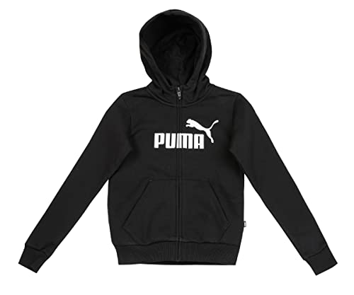 PUMA Veste à capuche Essential+ Logo Enfants - Sweat zippé classique noir