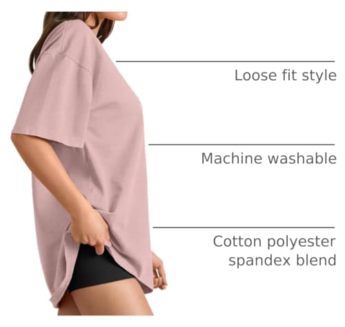 Image of Trendy Queen Womens Oversized T-Shirts Short Sleeves Workout Tops | Casual Summer Gym Tees Plus Size Fashion Clothes 2026