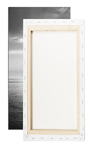 Impression numérique panorama pour salon moderne grand tableau noir et blanc 120 x 60 cm
