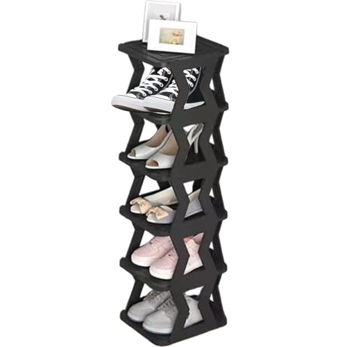Zapatero multicapa, organizador de zapatos multicapa, almacenamiento estrecho para zapatos, organizador de zapatos de combinación flexible, zapatero desmontable para entrada, puerta y dormitorio