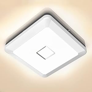 iMaihom LED Ceiling Light, 24W 2100LM Bathroom Ceiling Light, IP54 Waterproof CRI 90+ Square Ceiling Light, 2700K Warm…