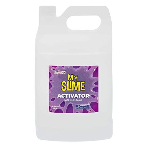 My Slime Activator Solution - Gallon (128 Ounce) Kit - Make Your Own Slime, Just Add Glue - Kid Safe, Non-Toxic - Replaces Borax, Baking Soda, Contact Lens Solution - Activating PVA School Glue