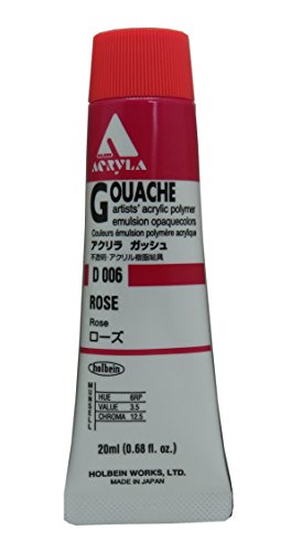 ホルベイン アクリリックガッシュ ローズ D006 20ml 007006