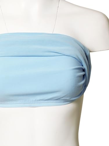Image of MixMatchy Women's Stretchy Strapless Tube Top Y2K Bandeau Top
