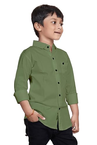 Image of Sky Pearl Boys Spread Collar Casual Full Sleeve Shirt