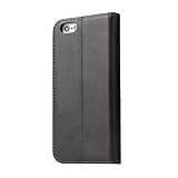 Wormcase Handytasche iPhone 6 / 6s Hülle – ECHT LEDER – HANDGEFERTIGT – Zubehör Case Tasche Etui IPhone Flip Case Schutzhülle von WORMCASE – Farbe Grau - 4