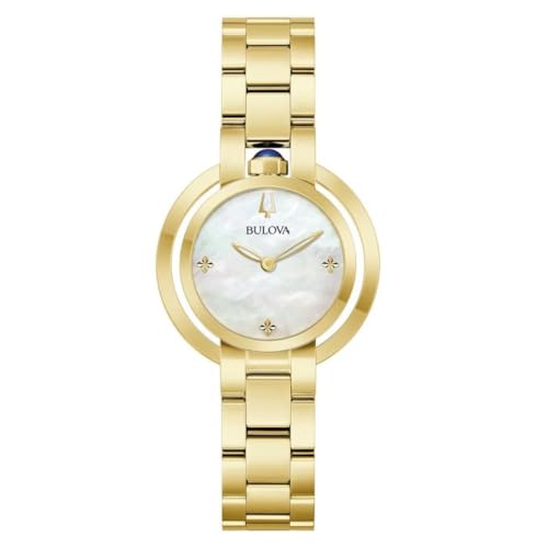 Bulova ���f�B�[�X Rubaiyat �S�[���h�g�[�� �X�e�����X�X�`�[�� �u���X���b�g�E�H�b�` 31mm