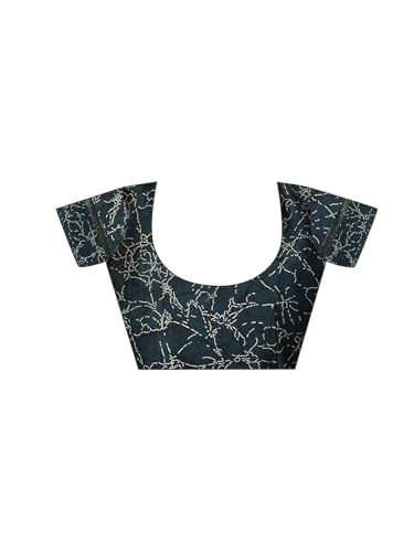 Image of Satrani Women's Weight Georgette Floral Printed Saree with Unstitched Blouse Piece