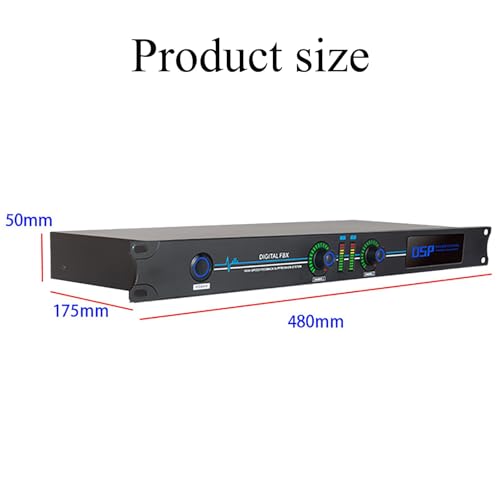 Professional Feedback Suppressor, con entrada y salida dual, compatible con micrófonos con cable e inalámbricos, coro en escenario, micrófonos gooseneck para conferencias y micrófono de diadema/de solapa miniatura 5