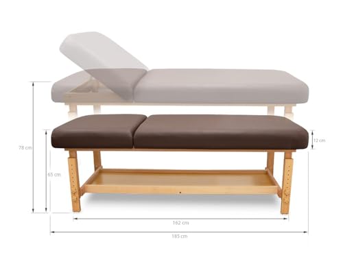 QUIRUMED Massageliege, aus Holz, SPA, mit Rückenlehne, weiße Farbe, Kunstleder, hochdichte Polsterung, höhenverstellbar