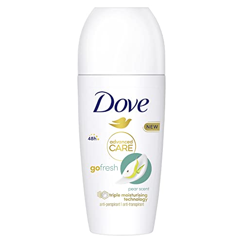 Dove Desodorante Roll On Advanced Care Pera y Aloe Antitranspirante Fórmula Suave Triple Hidratante Protección Hasta 48 Horas Desodorante para Hombre y Mujer 50ml