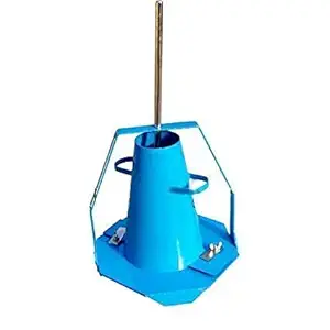 OVERSEAS MART Slump Cone with Easy to Carry Handle and Tamping Rod for Long Life with Extra Set of Metallic Clamp, Bolt and Fly nut of Base Plate