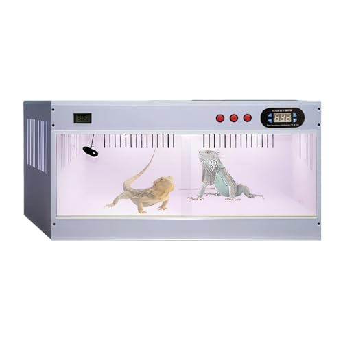 Vifxucy 爬虫類飼育箱、小動物用ケージ、ペット飼育ケース、組み立てが簡単、前開き、爬虫類ペット用恒温ケージ、換気が良い、ポータブル、ヤモリ、トカゲ、カメ、ヘビ、ハムスター、ヤモリ、ハリネズミなどに適しています (80cm*40cm*40cm,温度調節