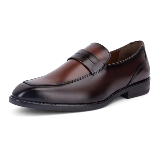 Image of LOUIS STITCH Men's Formal Shoes - Leatherette, Breathable Lining, Moccasins Style | Comfortable for Business, Casual, Parties | Double Tone Finishing (SXMCDS)