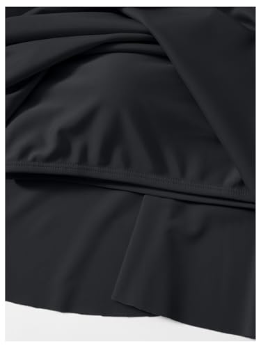 Floerns Women's Plus Size Ruffle Hem Bikini Top Spaghetti Strap Asymmetrical Swimsuit Tops3