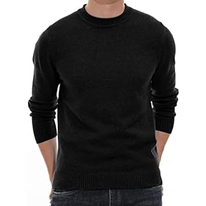 Sailwind Men’s Crewneck Sweater Soft Casual Sweaters for Men Classic Pullover Sweaters with Ribbing Edge