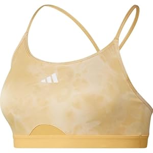 adidas Women Aeroreact Train Essentials Light Support Tie-Dye Flower Print Sports Bra, XSAB