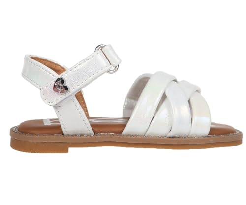 bebe Girls' Sandals - Trendy Flat Designs with Rhinestones, Puffy Straps, Embossed Details and Charms for Toddlers/Little Kids/Big Kids2