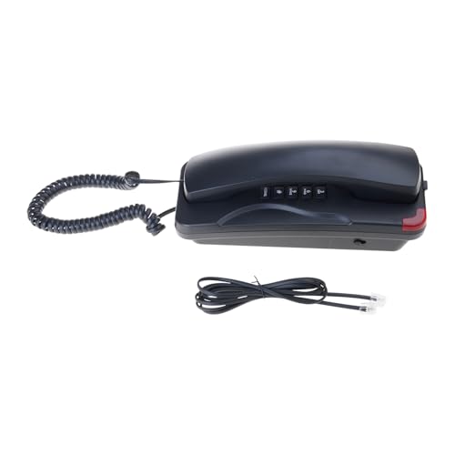 Teléfonos fijos con cable de botón grande con luz de llamada, pausas de remarcación, soporte de pared o teléfono con cable de escritorio
