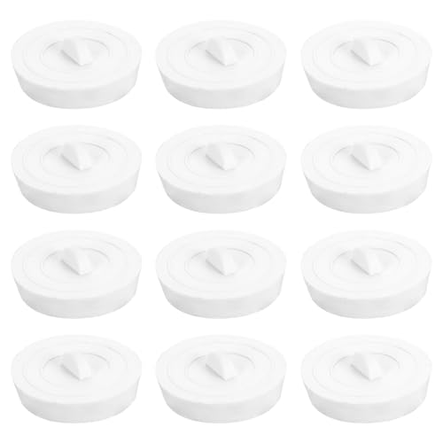 Uonlytech 12pcs Flat Suction Sink Stopper and Shower Drain Plug,