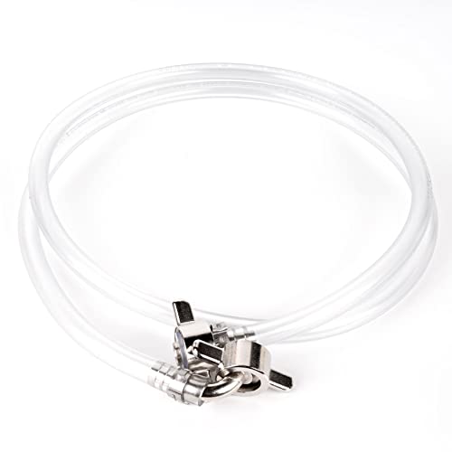 Westerbarkey 1 5m CO/Kohlensäure Schlauch - 7mm (Außen 12mm) transparent mit 2 Flügeln 3/4