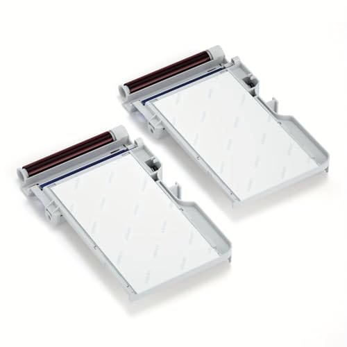 2 Pack 2x3'' Photo Paper Color Ribbon Cartridge Refill with 10 Sheets of Photo Paper