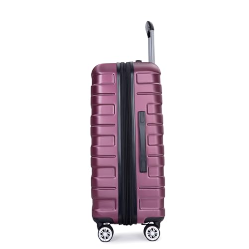 Ultimate Travel Convenience with 5-Piece Expandable Luggage Set, Lightweight Design and 360° Spinner Wheels, Wine Red4