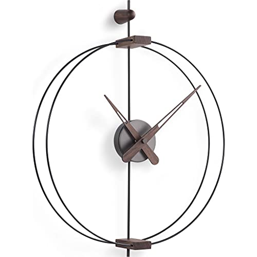 Nomon Micro Barcelona T Wall Clock | Glassfibre/Brass/Walnut #TOP10