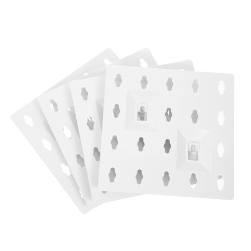 PRETYZOOM Pegboard Wall Organizer Wall Mount Kit 4pcs Display Room Kitchen Room Bathroom Study