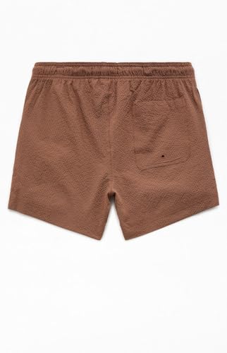 PacSun Men's Sail Brown Seersucker 4.5'' Swim Trunks2