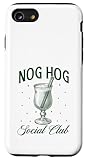 Nog Hog Social Club Eggnog Cocktail Amusant Noël 2025 Coque pour iPhone SE (2020) / 7/8