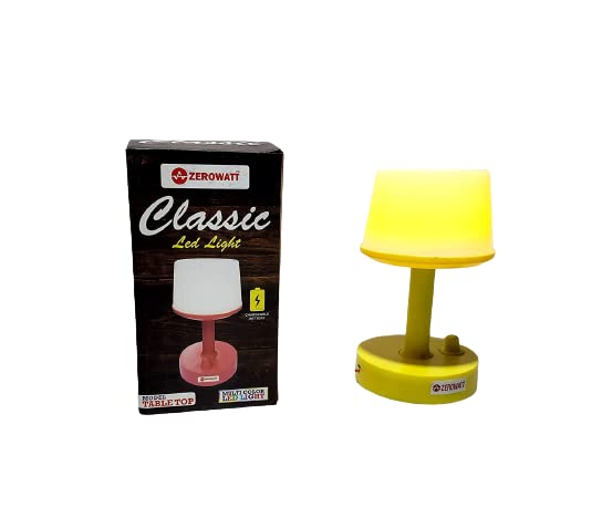Zerowatt Tabel Top Night Lamp with 7 Shades of Colour (Yellow)