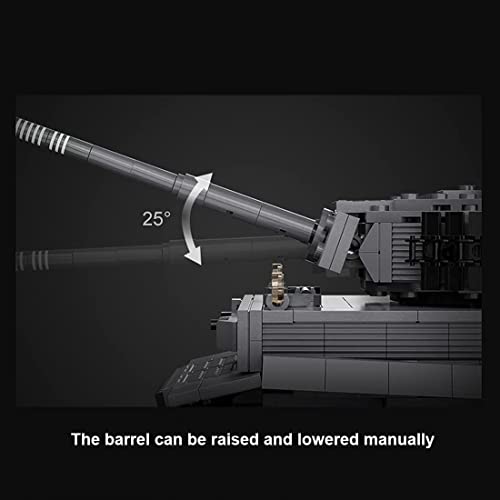 HANHJ Panzer Bausteine,2.4Ghz RC Ferngesteuertes Panzer Modell Bausatz, 2596 Teile Blöcke, Spielzeug für Kinder und… – Bild 4
