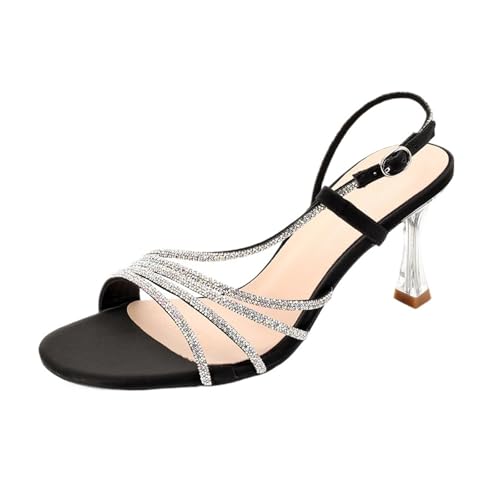 Talons hauts sandales stiletto d'été à bout ouvert pour femme