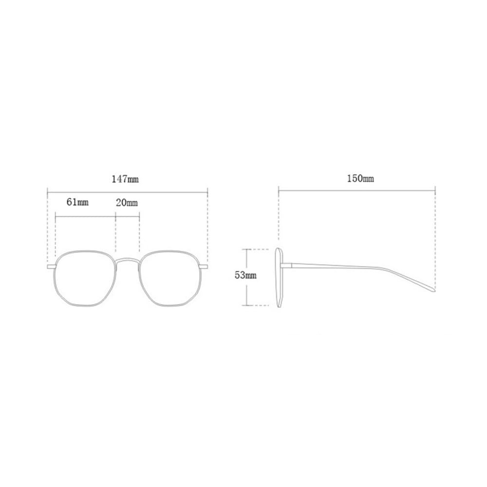Übergroße quadratische Metallrahmen-Sonnenbrille für Damen und Herren, Vintage-Retro-Sonnenbrille, Damenbrille