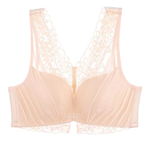 Genérico Sin Sujetador de Anillo Ultraligero Ropa Interior Femenina sin Tirantes fijos para Uso Diario (Skin, 40/90C)