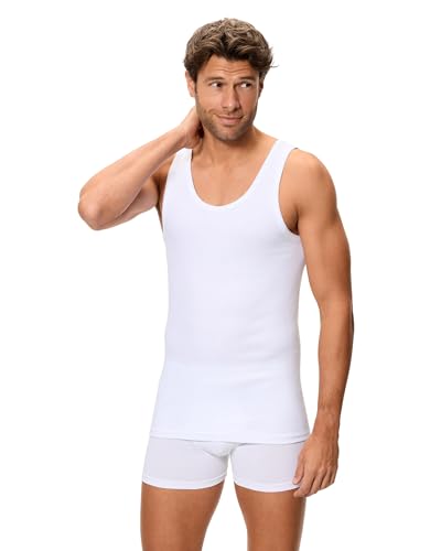 Abanderado Pack Camiseta de Tirantes Línea Original de Algodón 100% Hombre x4, Blanco, L